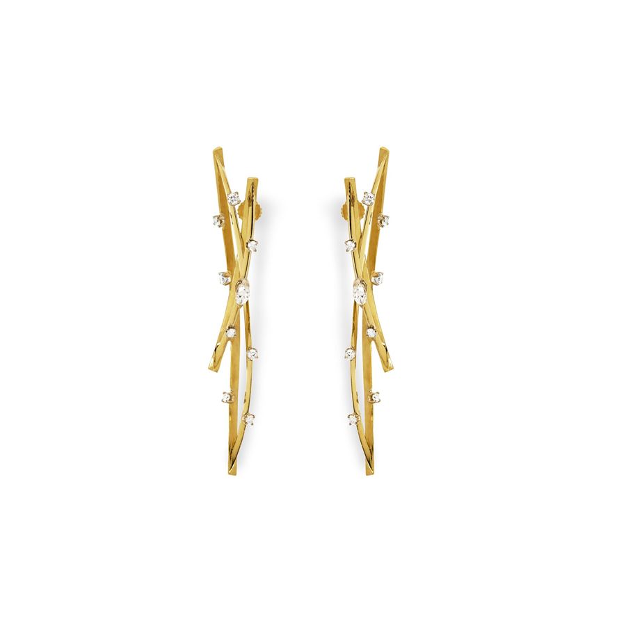 Double orbit earrings BALANCE | OR DOPPIA ORBITAAU18G CT 0,88
